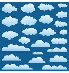 Set a cloud vector image