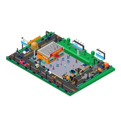 Futuristic Isometric Composition vector image