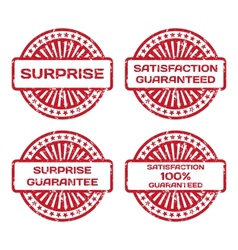 Grunge Rubber Stamp Set Satisfaction Guarantee vector image