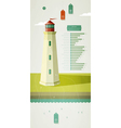 Infographics elements with a lighthouse vector image