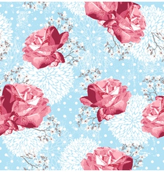 Seamless pattern with flowers vector image