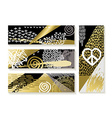 Set of modern gold banners and fashion designs Set of modern gold banners and fashion designs vector image