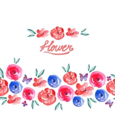 Watercolor Floral Seamless Background vector image