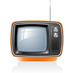 Retro tv vector image