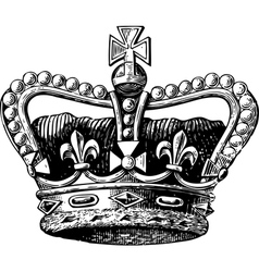 Crown Engraving vector image