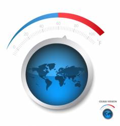Earth temperature vector image