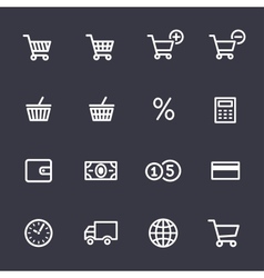 Shopping icons set vector image