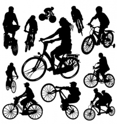 Bicycle set vector image