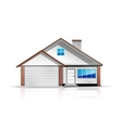 Clean and glossy detailed house icon vector image
