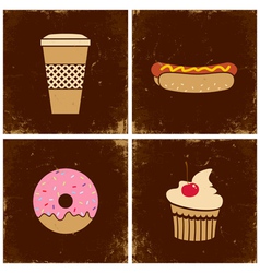 Coffee and sweets vector image