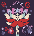 Magic violet blossom vector image