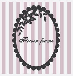 Vintage frame flower ornament pink vector image