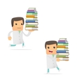 Doctor with books vector image