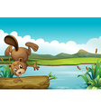Cartoon River Beaver vector image
