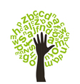 Tree the alphabet vector image