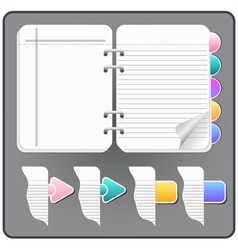 Notebook pages vector image