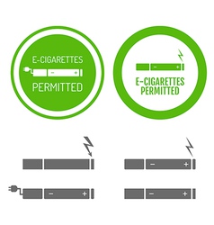 Electronic cigarettes permitted sign vector image
