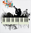 Grunge music background vector image