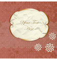 Romantic lacy border with flowers vector image