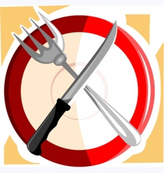 Cutlery icons vector image