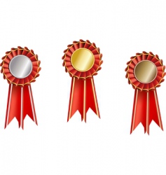 Set award ribbons vector image