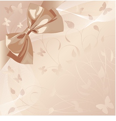 Romantic design with bow vector image