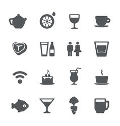 Cafe restaurant icons set Cafe restaurant icons set vector image