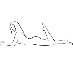 Nude woman vector image