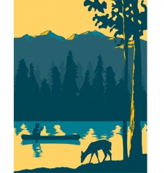 Kayak adventure vector image