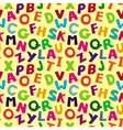 Seamless pattern with cartoon letters vector image