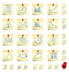 Sticker icon set vector image