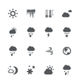 Weather icons set vector image