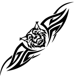 Lynx and symmetric tribals - vector image