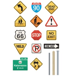 Highway signs vector image