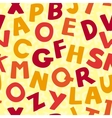 Seamless pattern with cartoon letters vector image