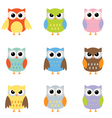 Owl cartoons vector image