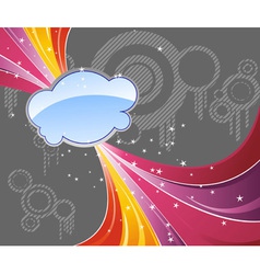 Rainbow abstract advertisement vector image