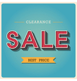 Clearance sale Retro type font EPS10 vector image