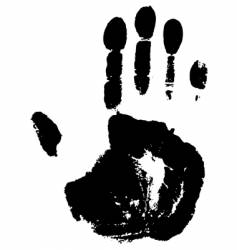 Grunge hand print vector image