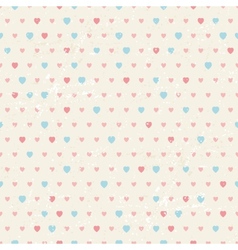 Seamless retro pattern of Valentines hearts vector image