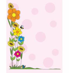 Flower border vector image