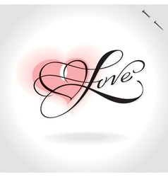 Love hand lettering vector image