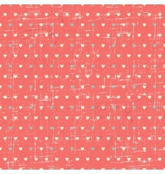 Seamless retro pattern of Valentines hearts vector image