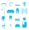 Furniture icons vector image