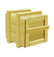 Wooden box vector image