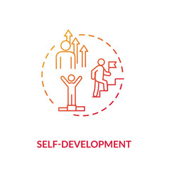 self development red gradient concept icon vector image