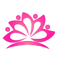 Lotus flower logo vector image