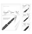 Writing tools and paper sheet vector image