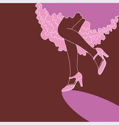 Dancing lady vector image