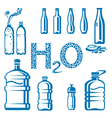 Water bottles vector image